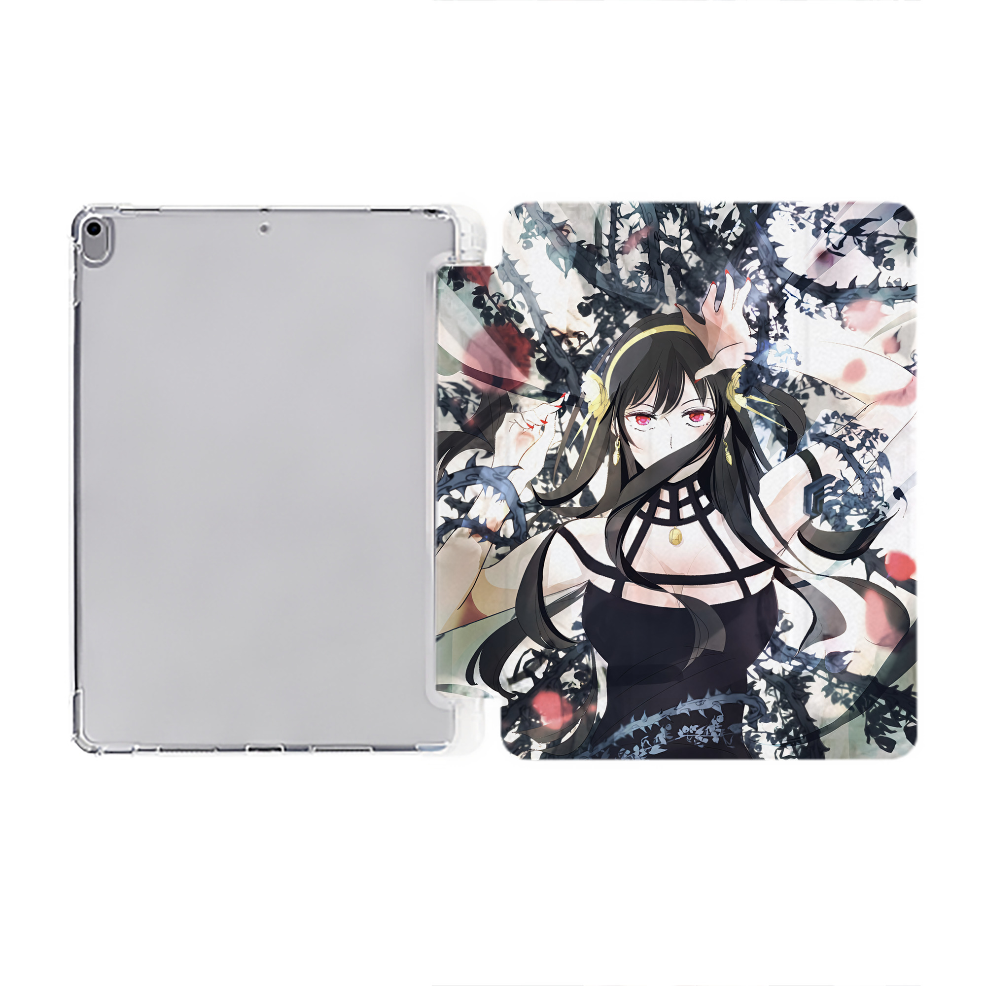 （画像用） SPY×FAMILY间谍家家酒 IPad ケース ペン収納付き 三つ折りスタンド PUレザー×シリコン 対応機種9.5/10.5/10.9インチ
